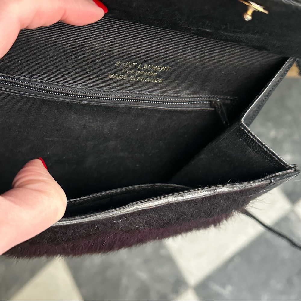 Vintage Yves Saint Laurent Rive Gauche Pony Hair & Leather Crossbody Bag - Picture 8 of 8